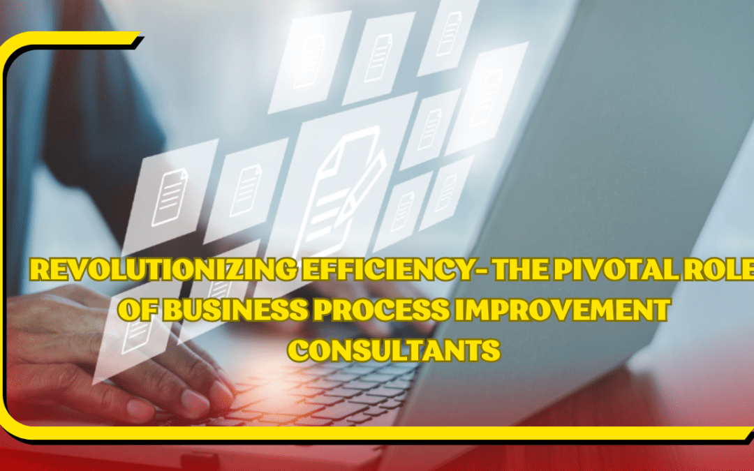 Revolutionizing Efficiency- The Pivotal Role of Business Process Improvement Consultants