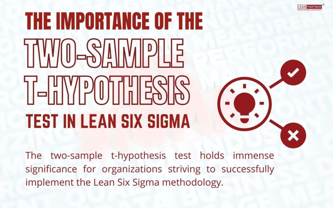 The importance of the two-sample t-hypothesis test in lean six sigma